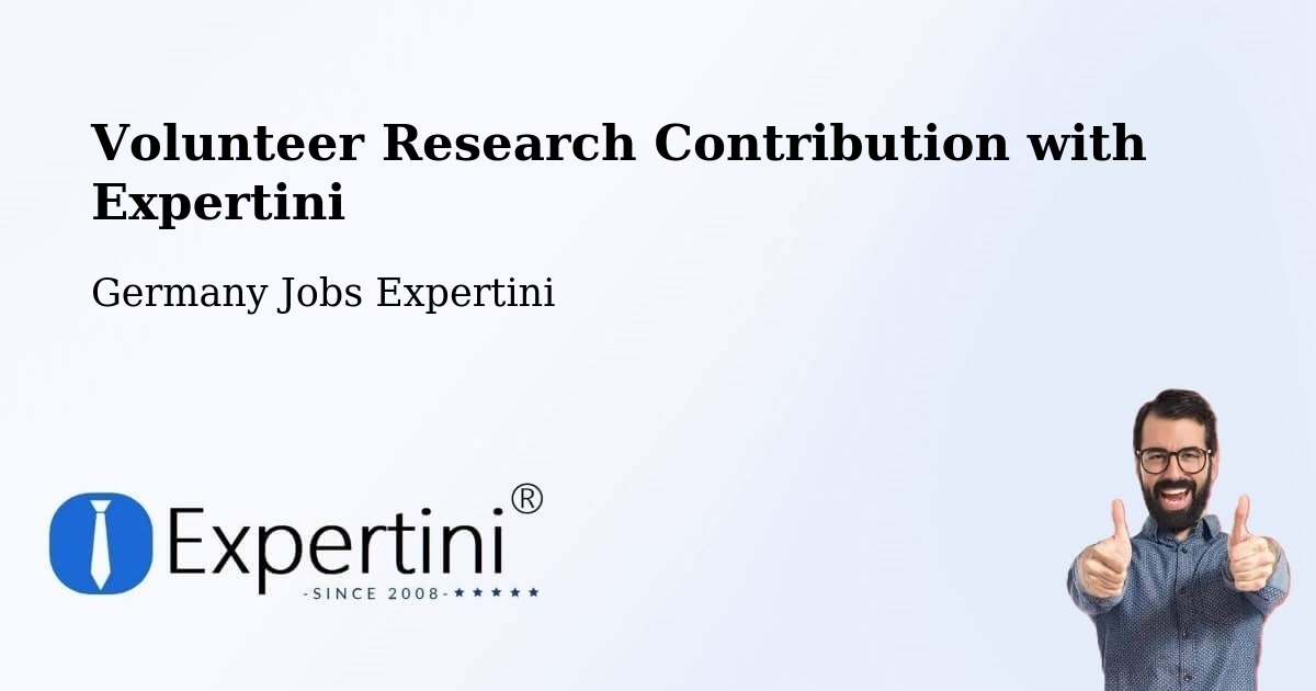 Volunteer Research Contribution Program – Poing - Germany Jobs Expertini